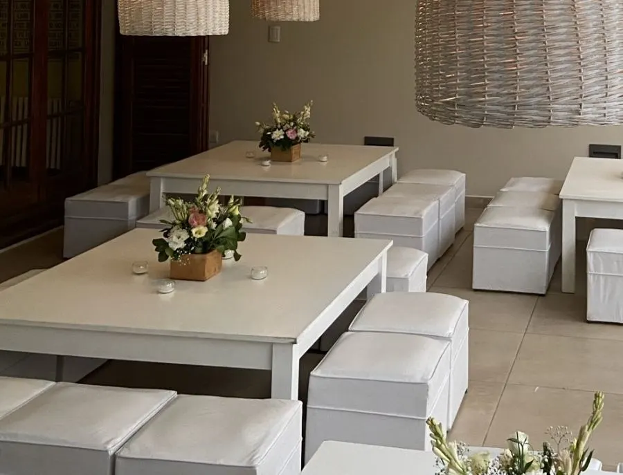 Mesa Blanca ratona 120x120