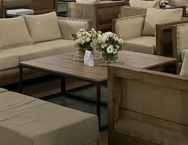 Mesa ratona oxido laqueado y madera