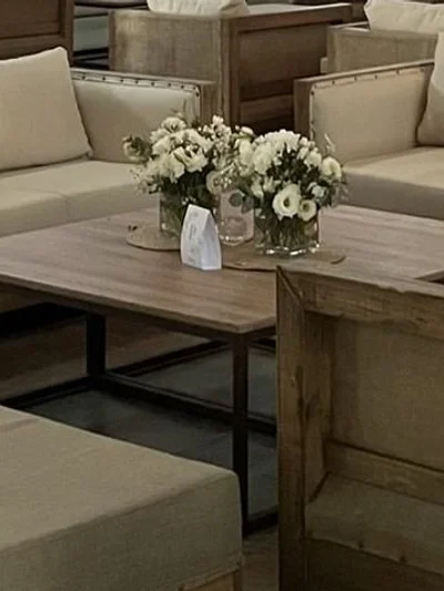 Mesa ratona oxido laqueado y madera